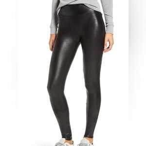 Spanx Faux leather black full length leggings
